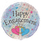 Happy Engagement 45cm (18") Foil Prismatic Balloons